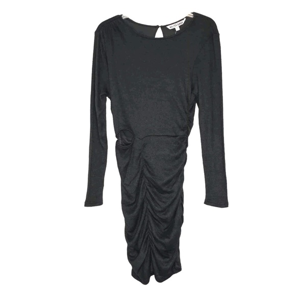 WALTER BAKER Green Gloriana Mini Ruched Knit Bodycon Dress Size Large - Picture 4 of 8